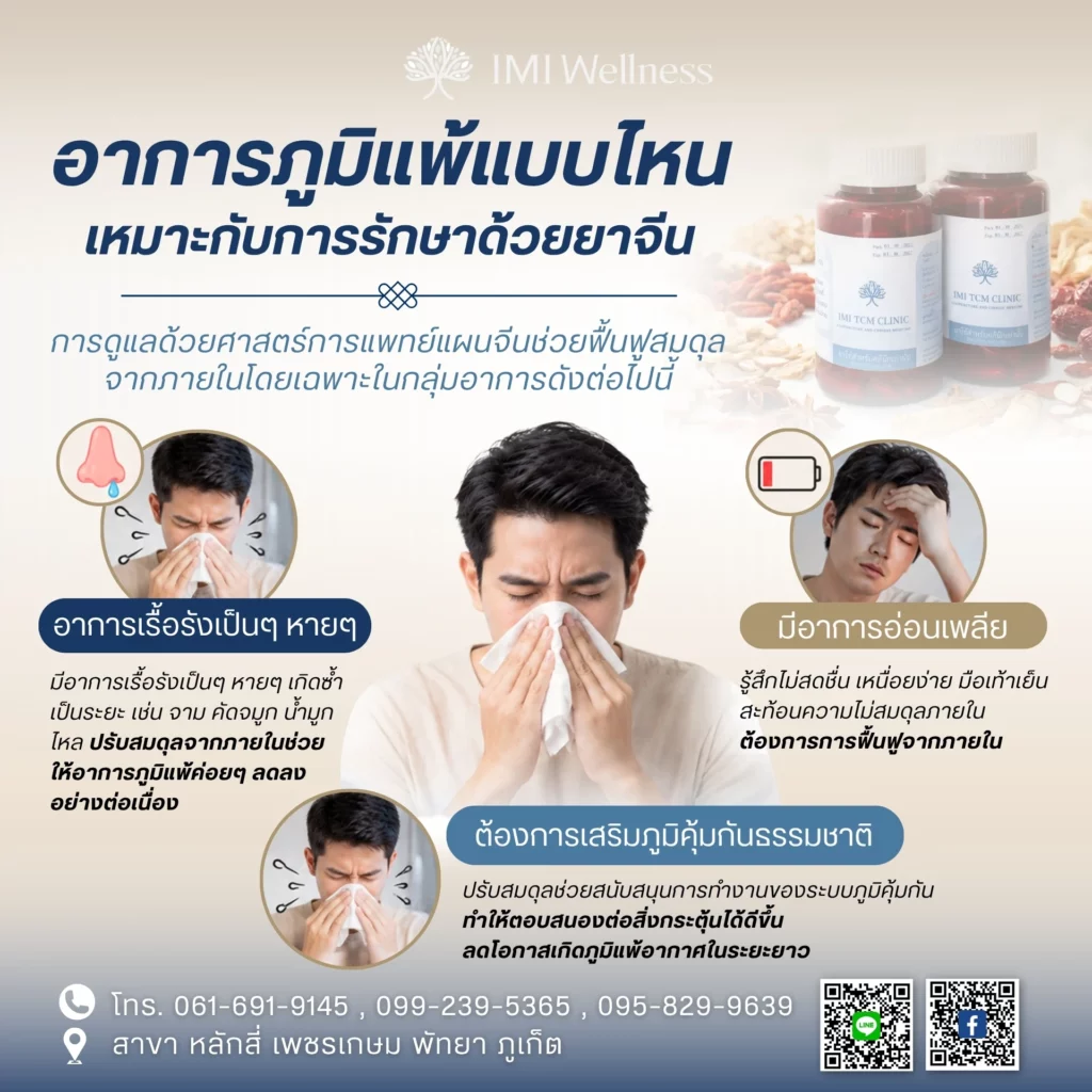 อาการภูมิแพ้ที่เหมาะกับการรักษาด้วยยาจีน