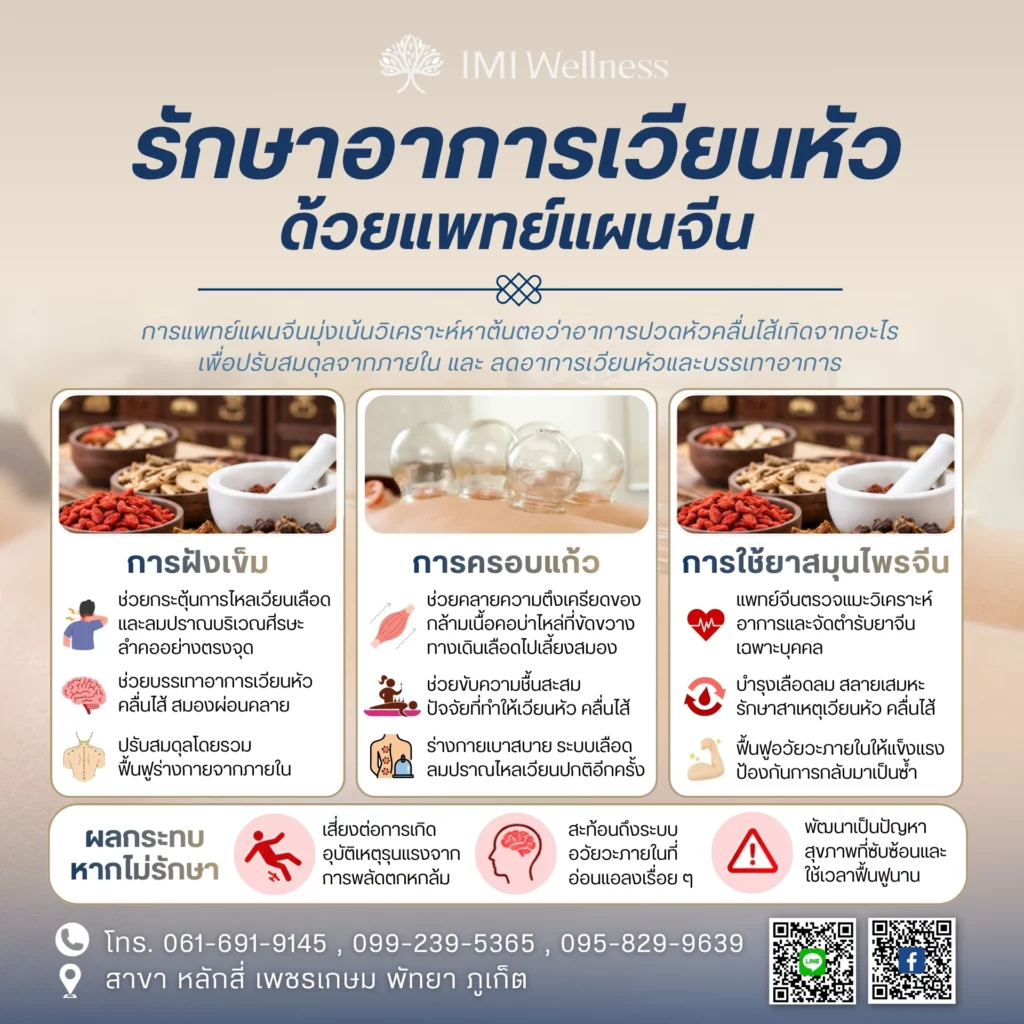 วิธีรักษา อาการเวียนหัว ด้วยแพทย์แผนจีน