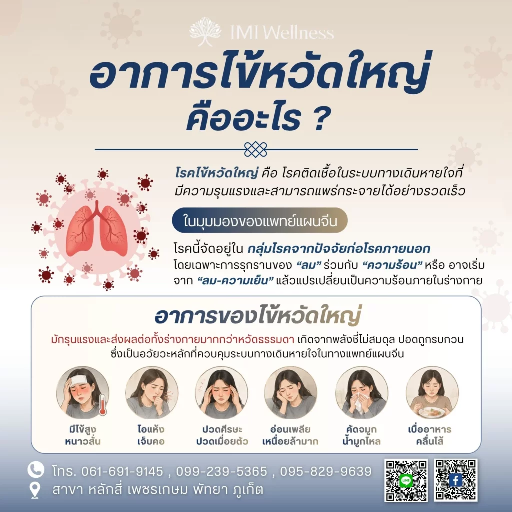 อาการไข้หวัดใหญ่และมุมมองการดูแลด้วยแพทย์แผนจีน